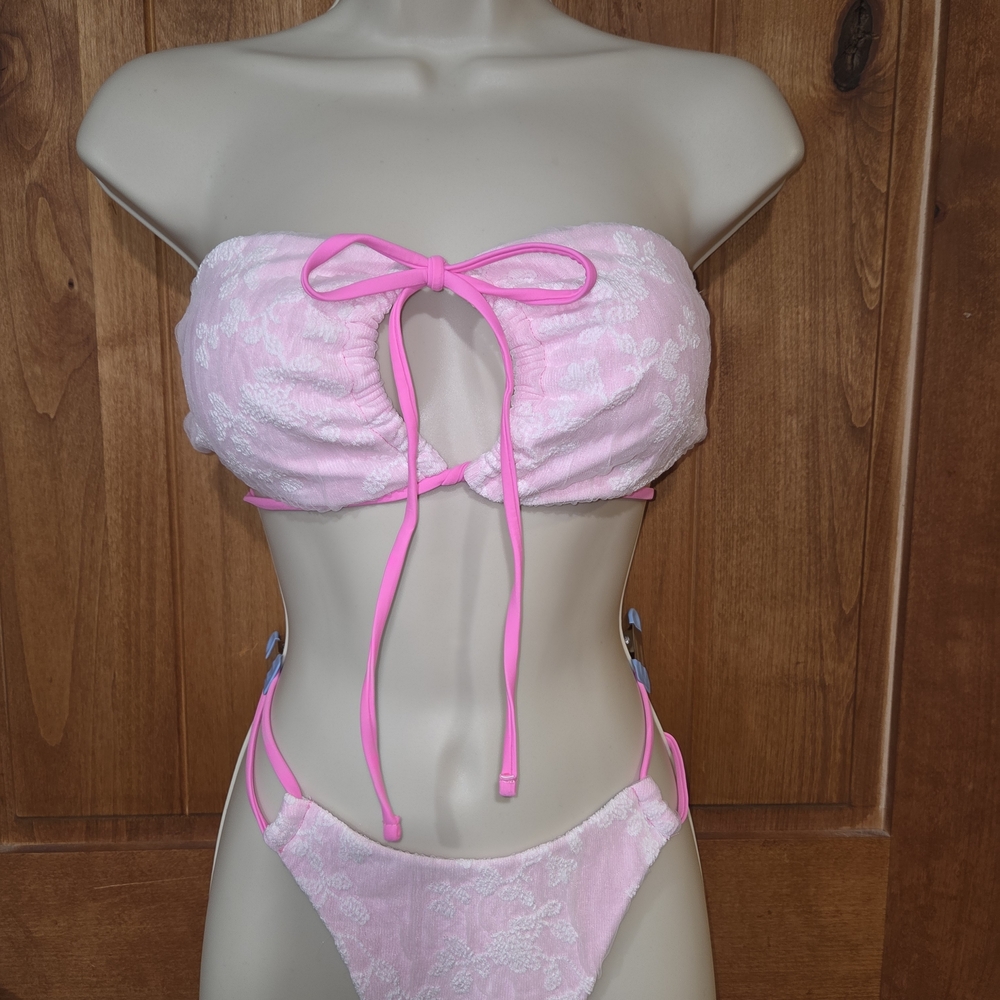 Pink Lace Bikini Set - Picture 3 of 5